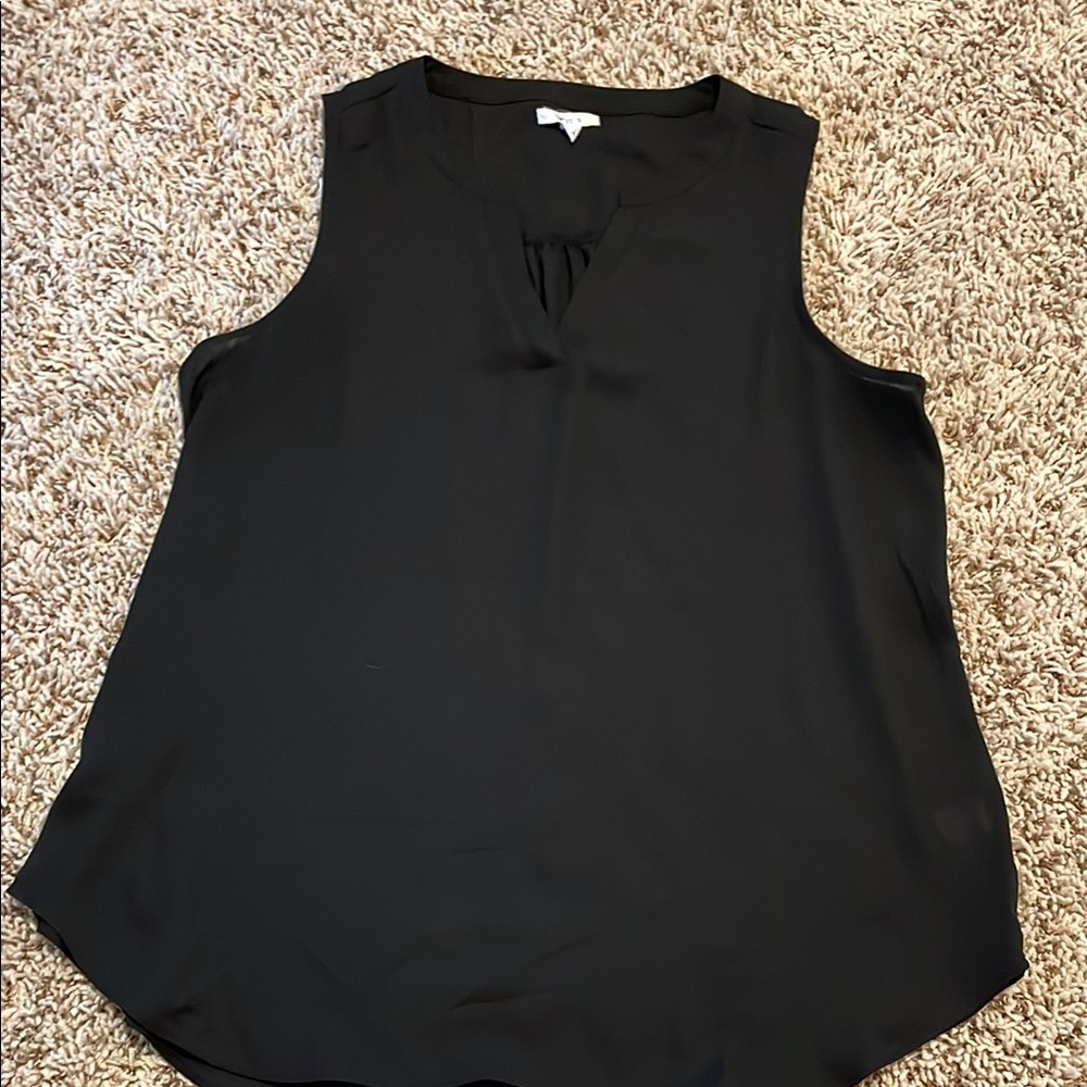Maurices Black Sleeveless Tank Top with Keyhole Detail